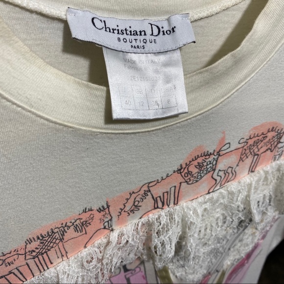 Christian Dior Rare Runway Corset White Pink Ribbon Shirt - Picture 10 of 16